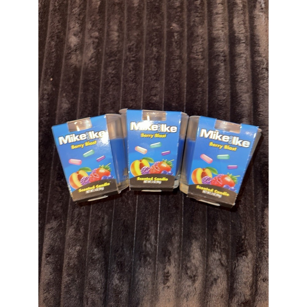 Mike and Ike Berry Blast Candy Novelty 1 Wick Scented 3oz Candle NEW - 3 Candles